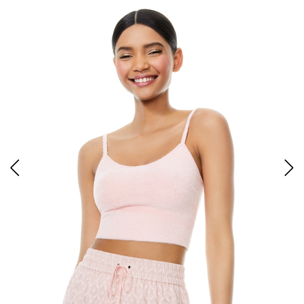 Alice+Olivia | Rhea Fuzzy Cropped Tank